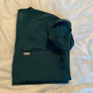 Figs Scrub Top-Caribbean Blue